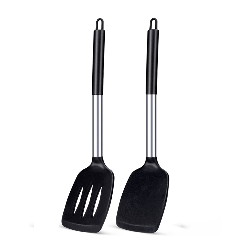 Okonomiyaki Spatula - 2Pcs 실리콘 주걱 세트 내열성 Nonstick