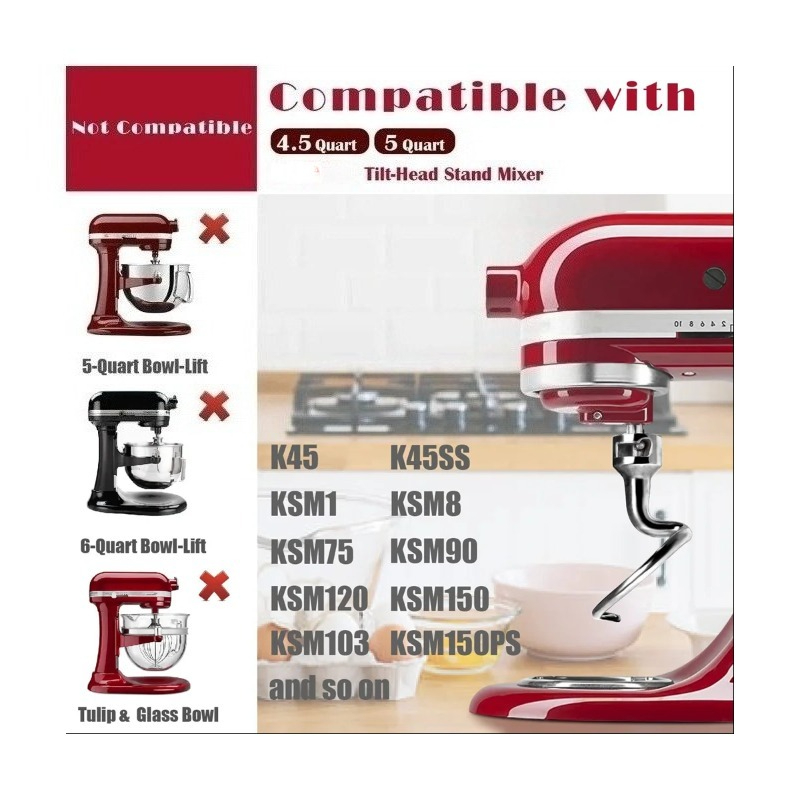 스테인리스 스틸 스파이럴 반죽 훅 교체품, 키친에이드  - Kitchenaid Mixer Hand Mixer 리뷰 및 가격