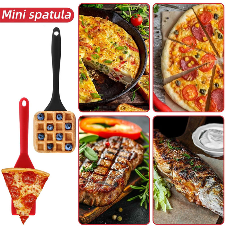 2pcs 미니 실리콘 브라우니 서빙 주걱 세트 플립 계 - Okonomiyaki Spatula 리뷰 및 가격