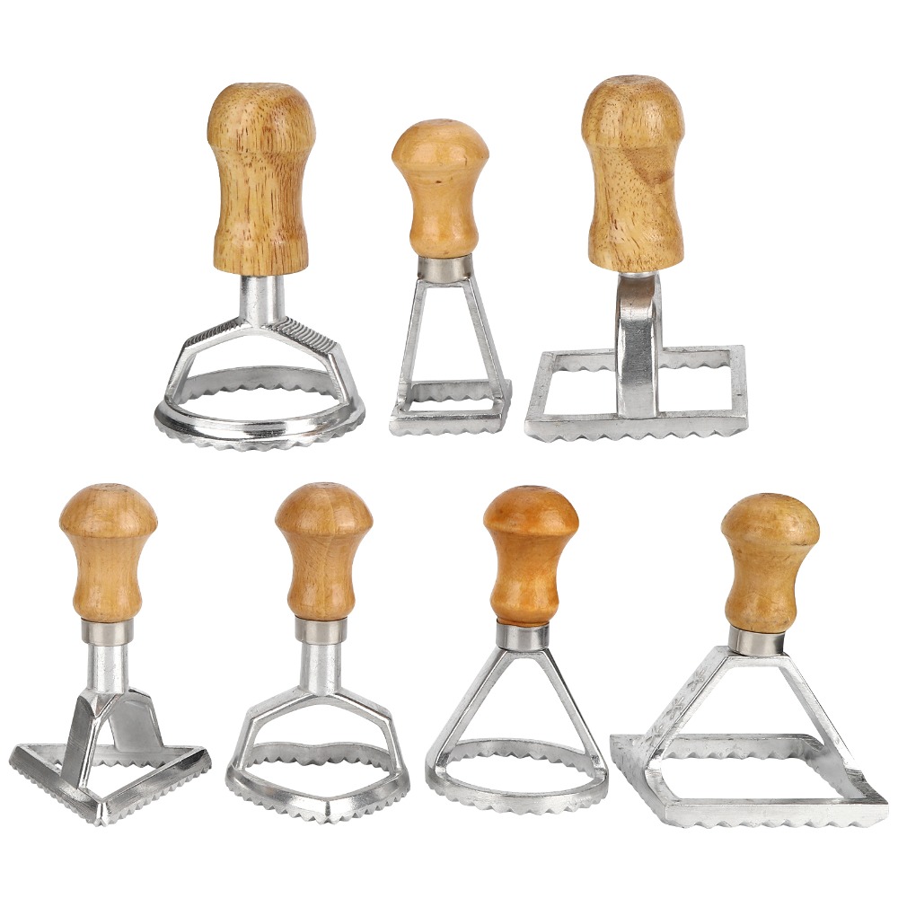 7개의 개별형 수직 라비올리 커터 세트, 원목 물결무늬 - Dumpling Press Set 리뷰 및 가격